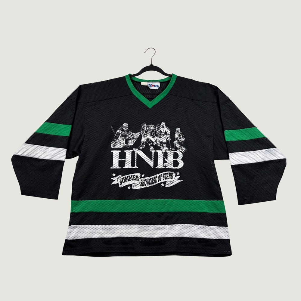 Vtg Kobe Hockey Jersey Mens HNB Summer Showcase of Stars XXL Black Green White